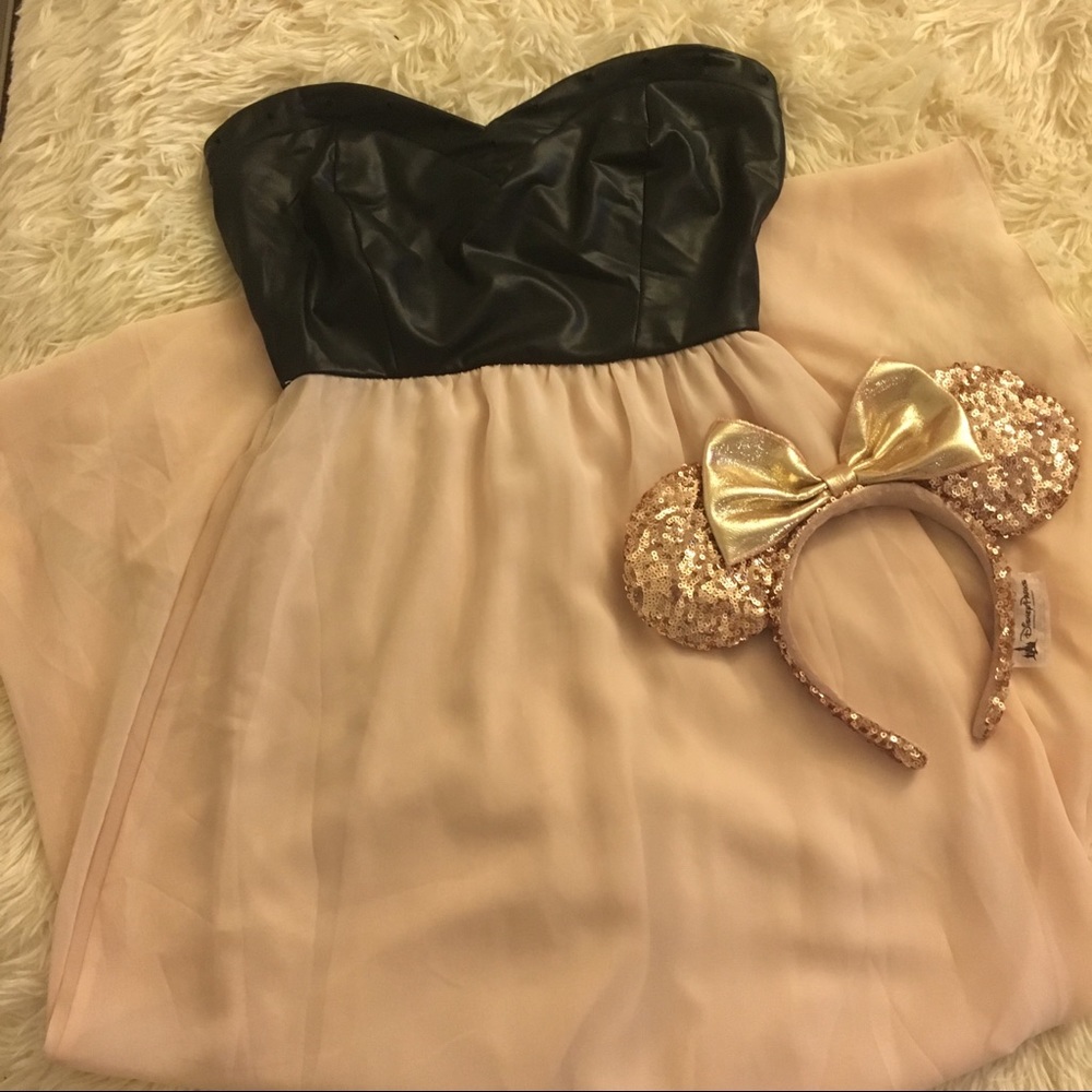 Black and Millennial Pink High-Low Dress!